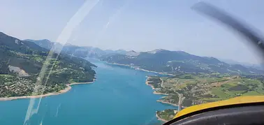 Repas à Gap et survol du Lac de Serre Ponçon