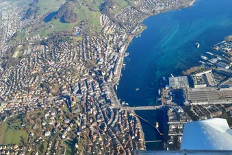 Grosser Rundflug zum Rheinfall, Vierwaldstättersee, Bodensee