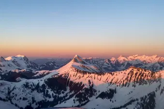 Le coucher de soleil vu du ciel, de la Gruyère au Lavaux