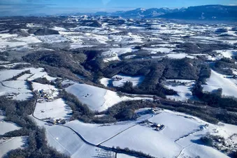 Plaines de l'Isère enneigées