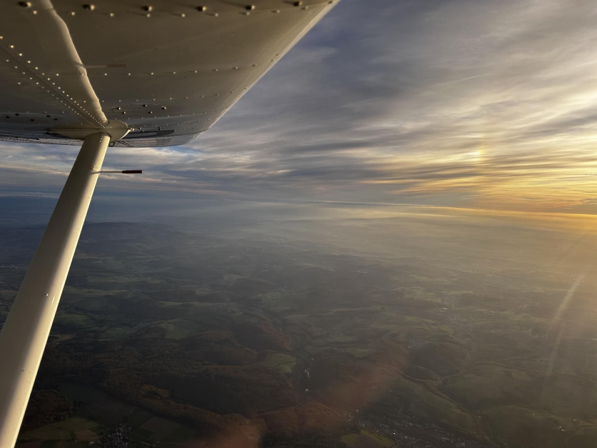 Wersterwälder Landschaft im Sonnenuntergang