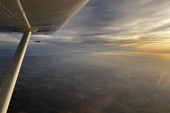 Wersterwälder Landschaft im Sonnenuntergang