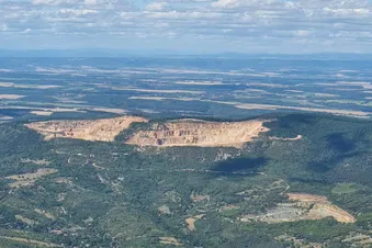 Mine in a mountain range inbound Eger.