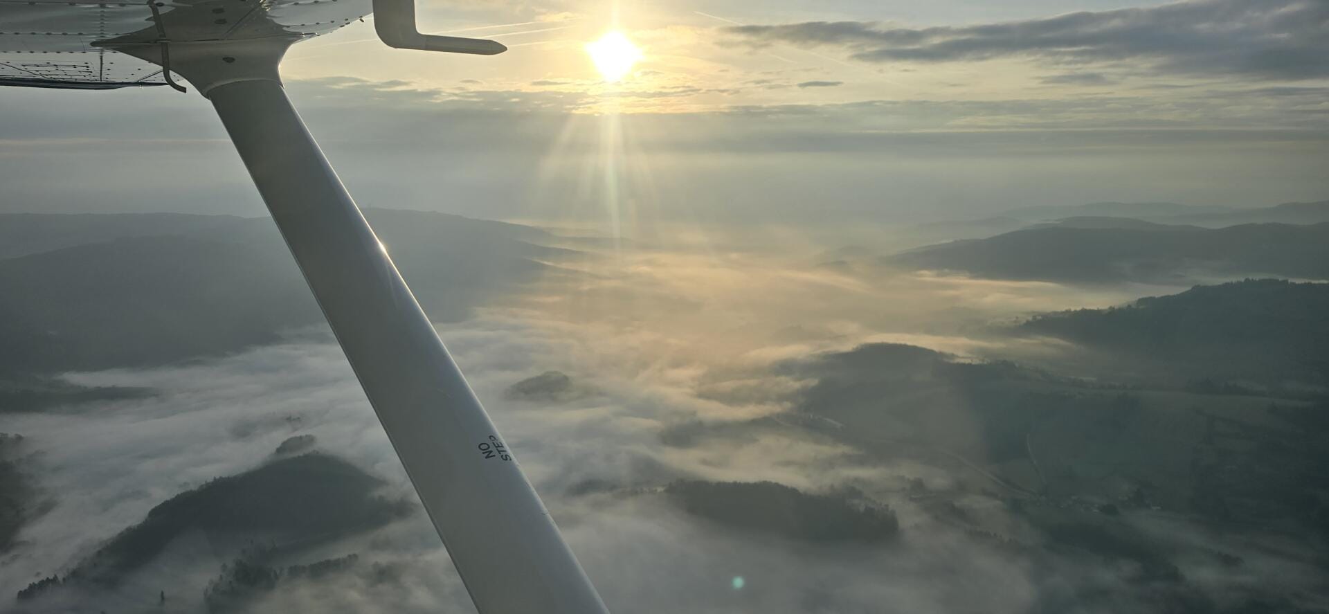 La campagne Charolaise en avion à train rentrant