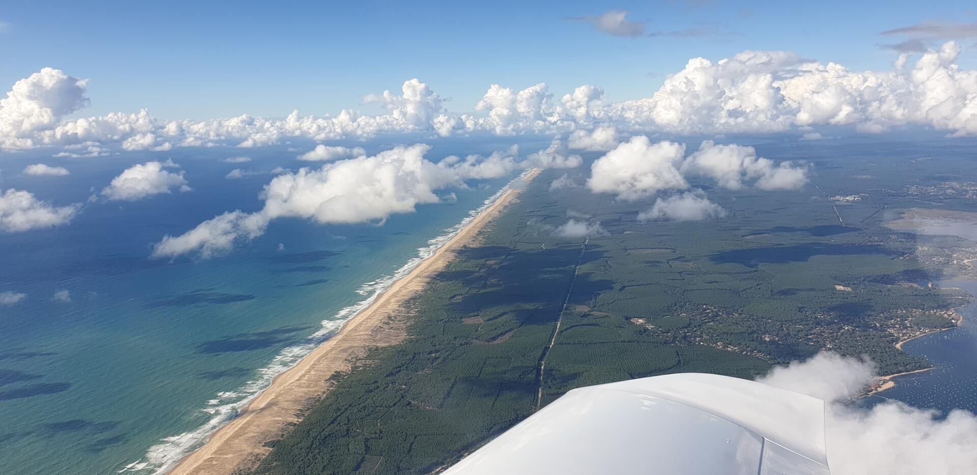Plages de Gironde depuis la presqu'ile du Ferret