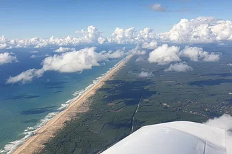 Plages de Gironde depuis la presqu'ile du Ferret