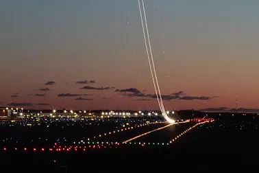 Night Flight Over York & approach to Church Fenton Airport