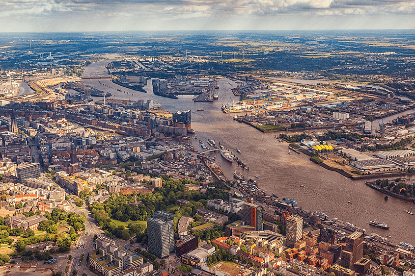 Hamburg und Umgebung aus der Luft