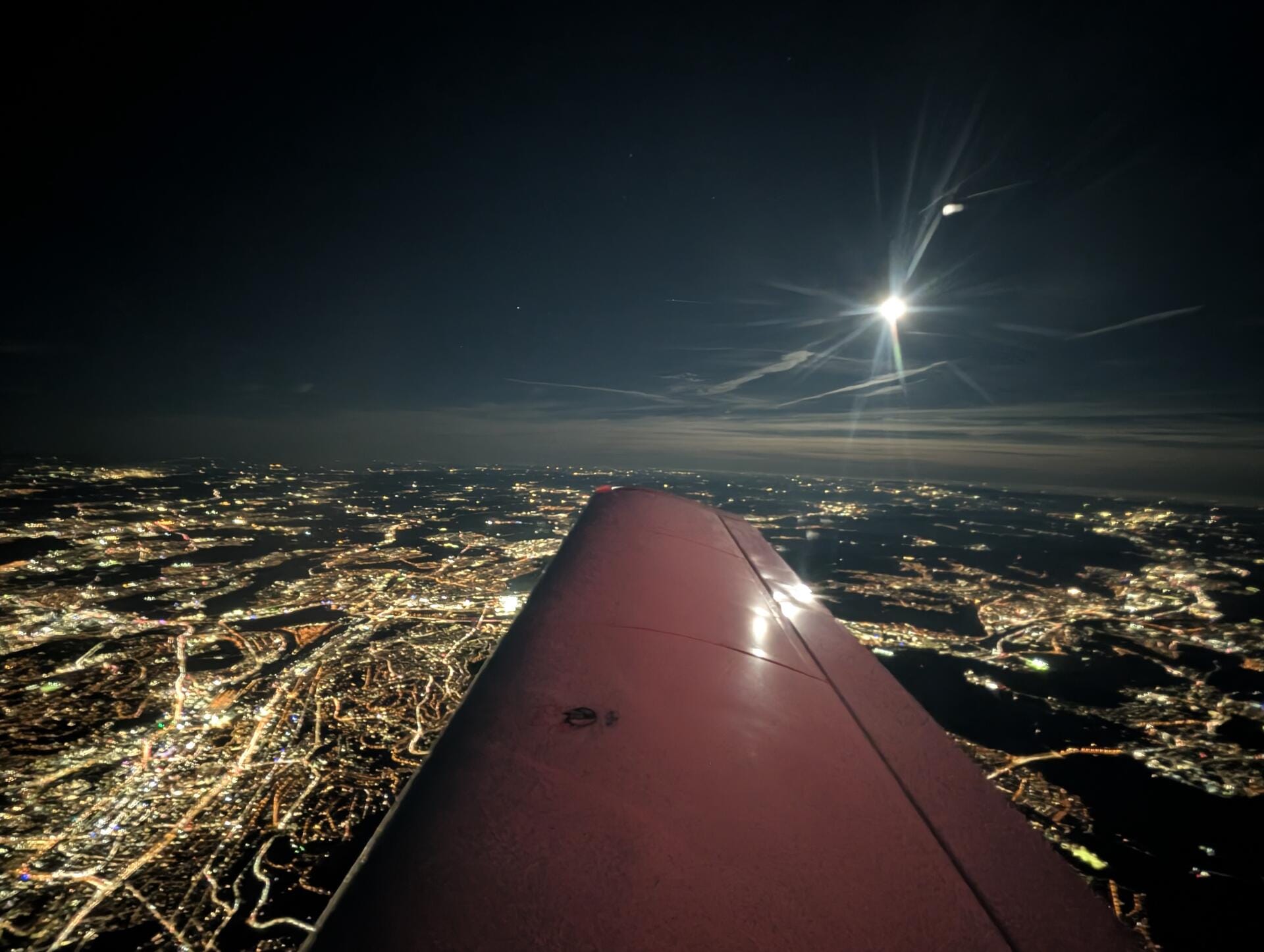 ✈️ Nachtflug Süddeutschland