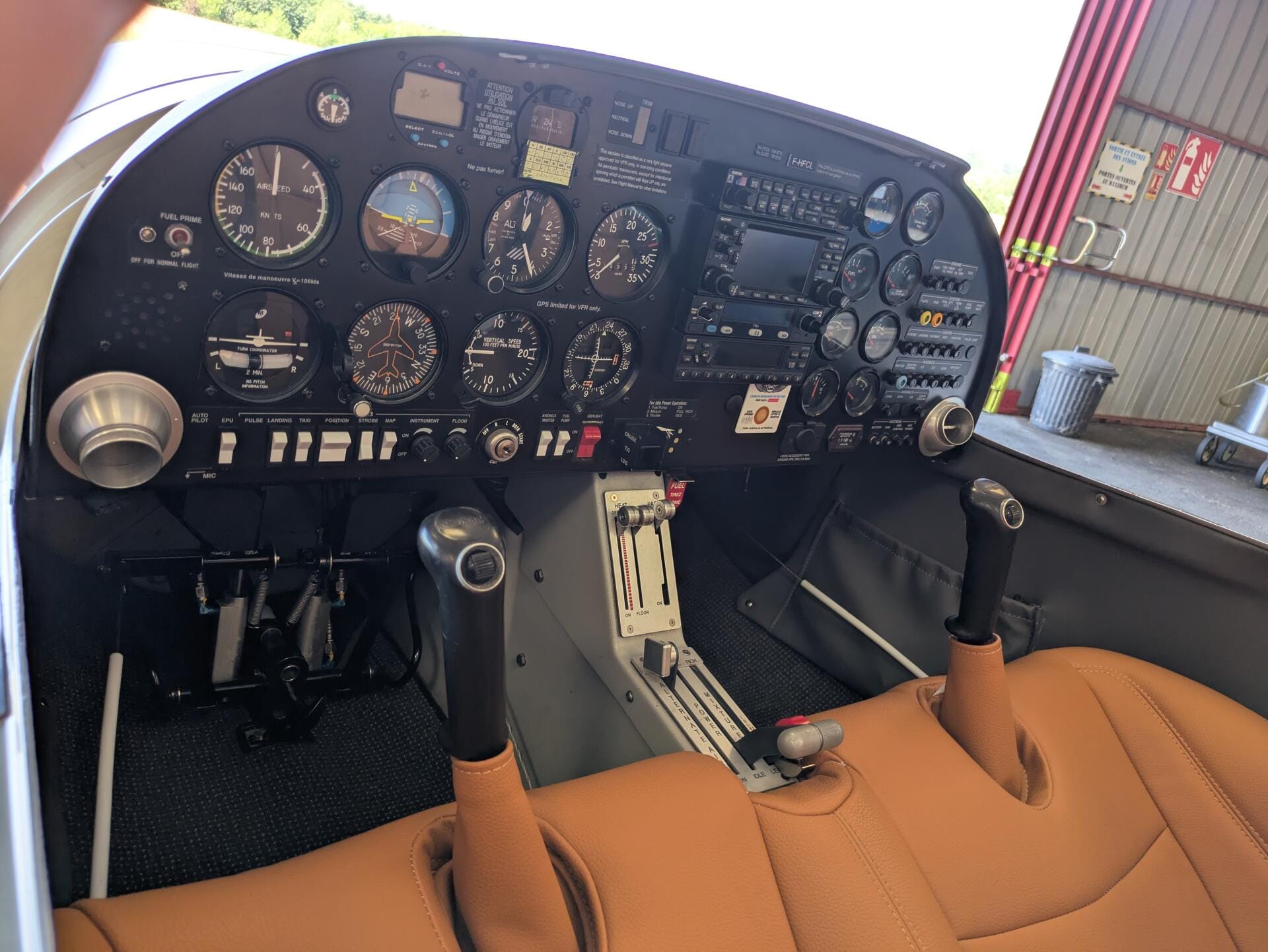 Vue du cockpit d'un DA20