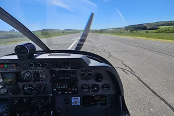 La piste du terrain de Millau-Larzac