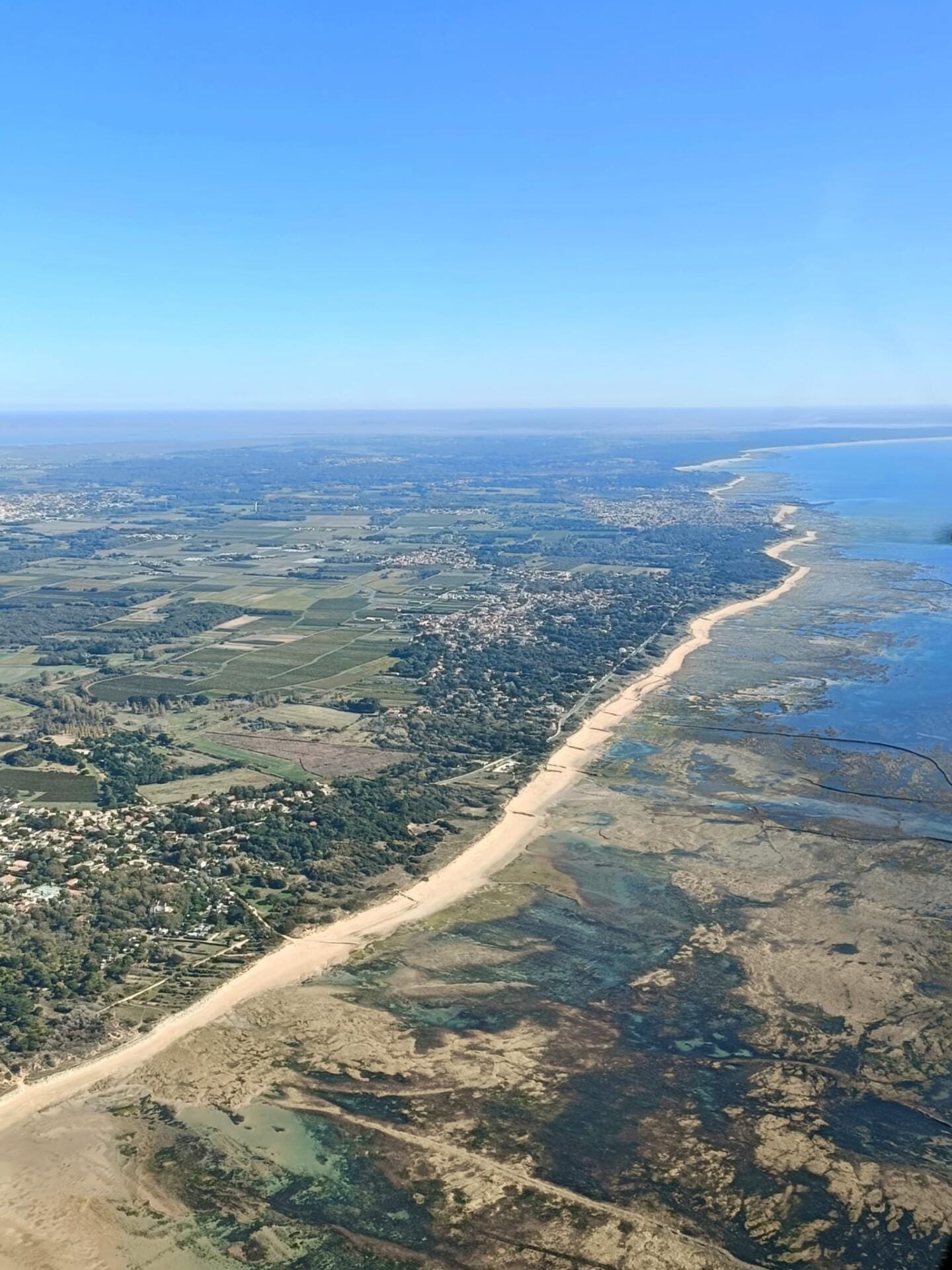Le trait de côte depuis Royan vers Oléron
