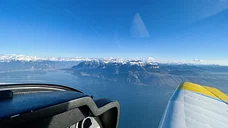 Hoch über dem Lac Léman, mit Blick auf die Alpen