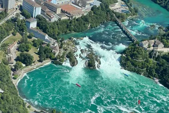 Schöner Bodensee und Rheinfall (Schweiz) Rundflug