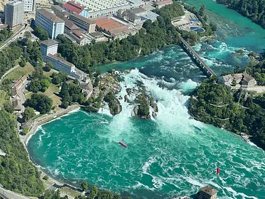 Schöner Bodensee und Rheinfall (Schweiz) Rundflug