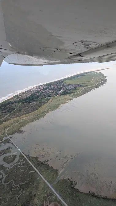 Ostfriesische Inseln, Cuxhaven und Bremerhaven aus der Luft