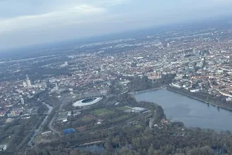 Stadion, Maschsee und Stadt Hannover, alles auf einmal :)