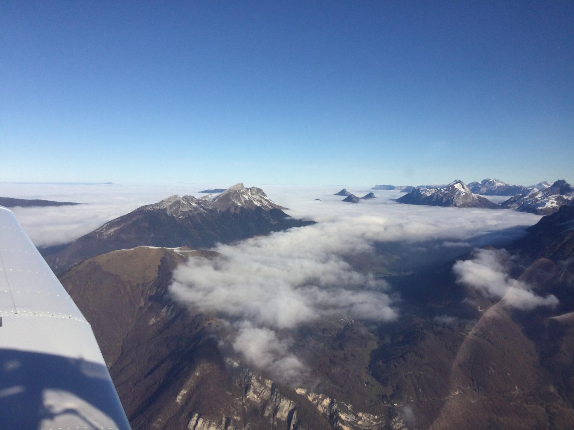 Vol au dessus des Alpes - Chaines de Belledonne, les Ecrins.