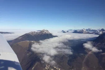 Vol au dessus des Alpes - Chaines de Belledonne, les Ecrins.