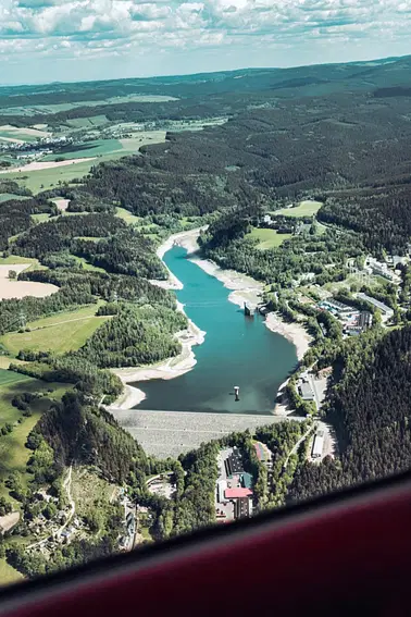 Rundflug über Sachsens schönste Talsperren