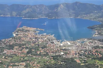 Town of Portoferraio, our very first point in the Island arrival route