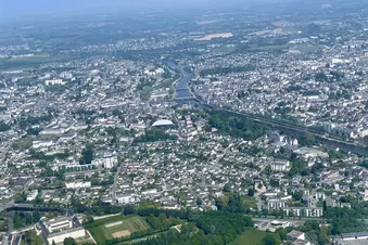 La Mayenne vue du ciel (depuis Le Mans) - Maine Mayenne