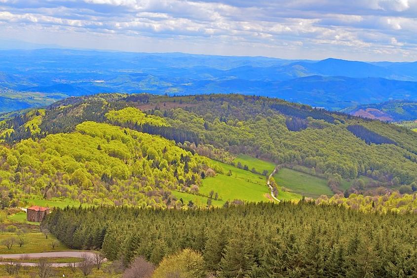 Balade aérienne aux alentours de Saint-Etienne