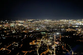 Vol de nuit en hélicoptère autour de Lyon