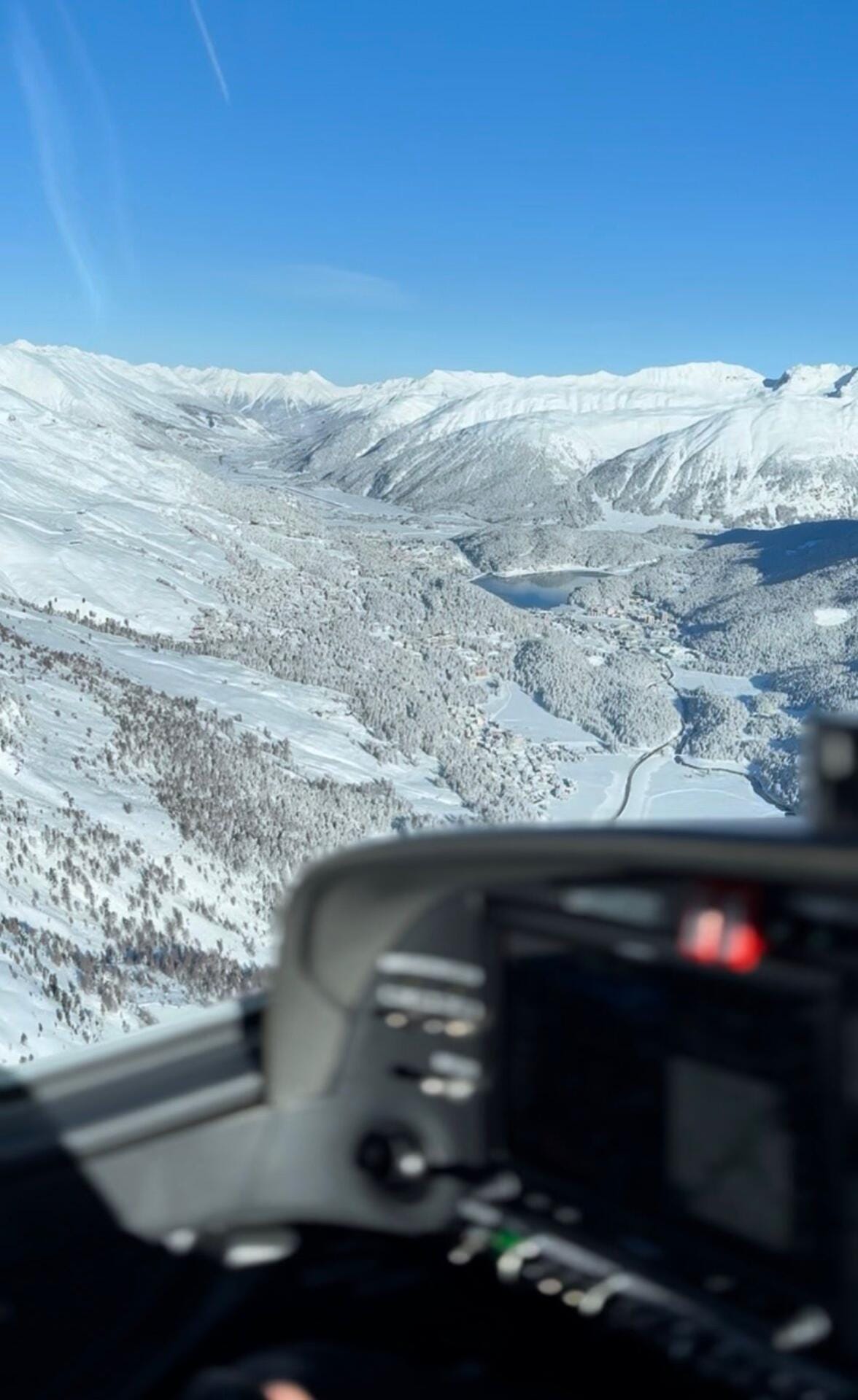 Landeanflug auf St.Moritz