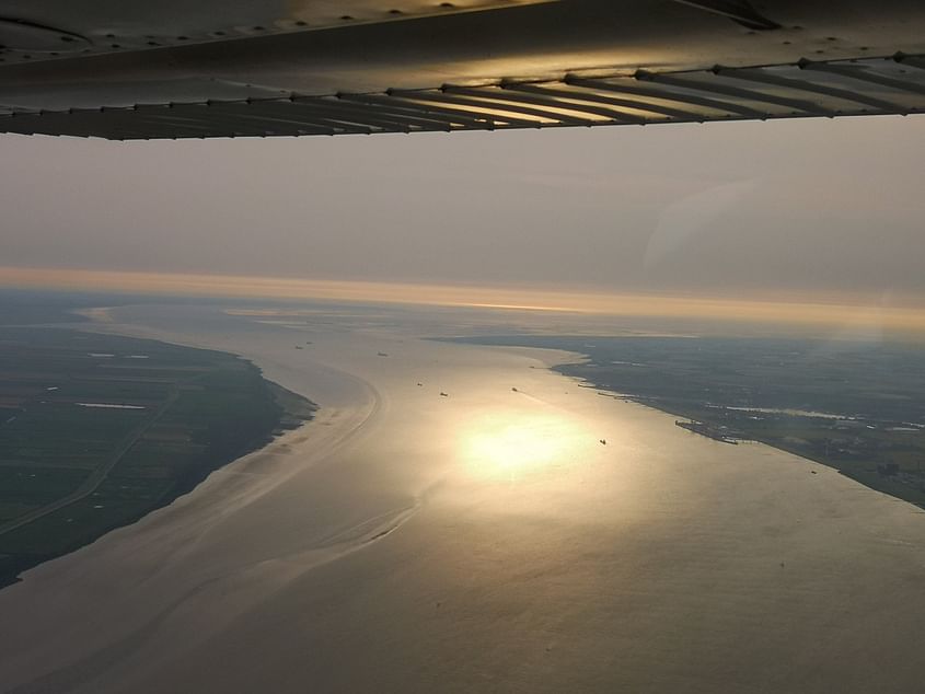 Flug zur Deutschen Bucht