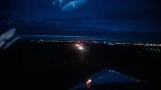 Night sightseeing flight over Szeged