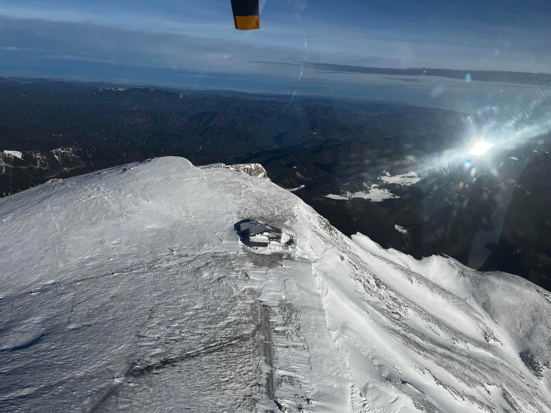 Alpenflug über Ostösterreich