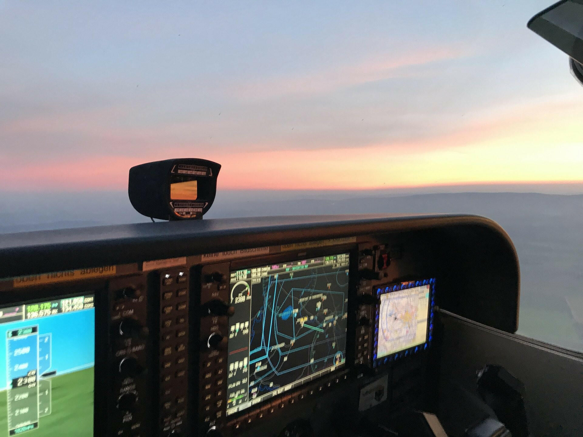 Nachtflug über Hannover