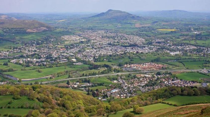 Abergavenny from the Air