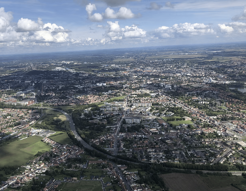 Cap Valenciennes en hélicoptère