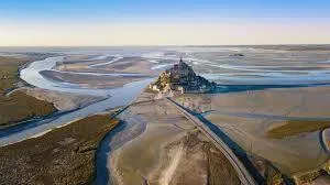 Le mont sain Michel vue du ciel