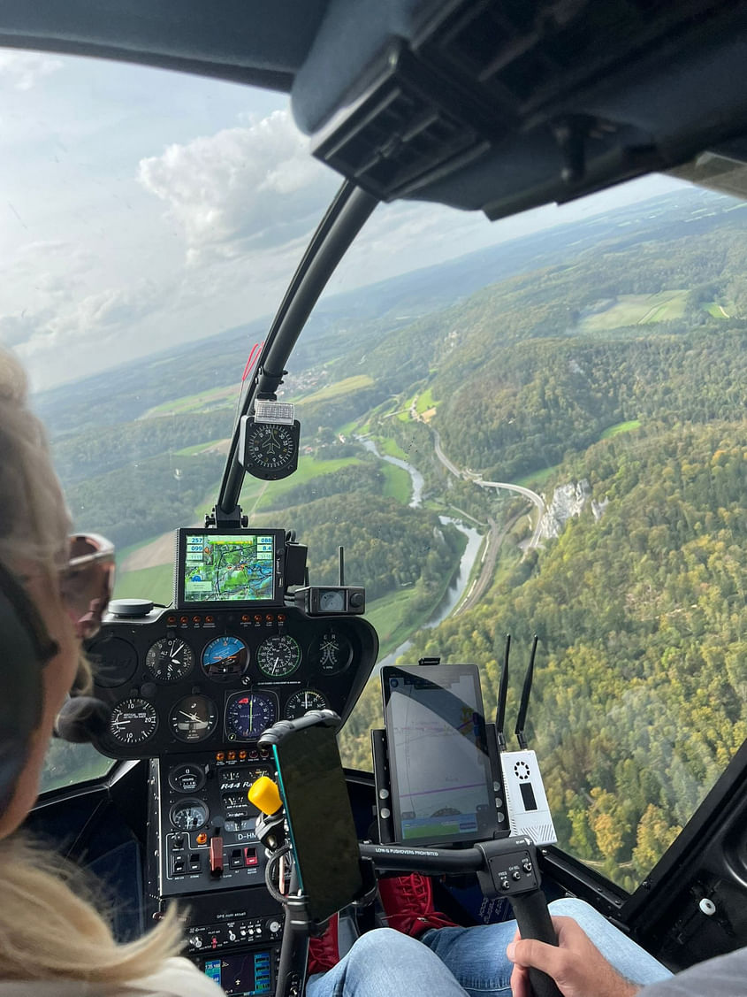 Oberes Donautal mit dem Heli