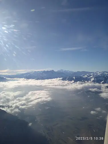 Vol, Mont-Blanc et tour du Léman