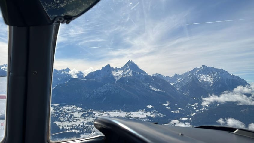 Gebirgsflug - Watzmann und Dachstein