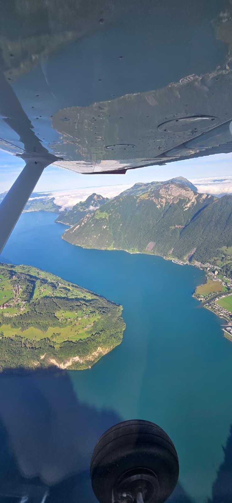 Scenic Flight Experience: Lakes and Mountains