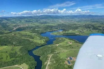 Vue sur les gorges de la loire