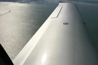 Survol de la Baie de Seine depuis Le Havre