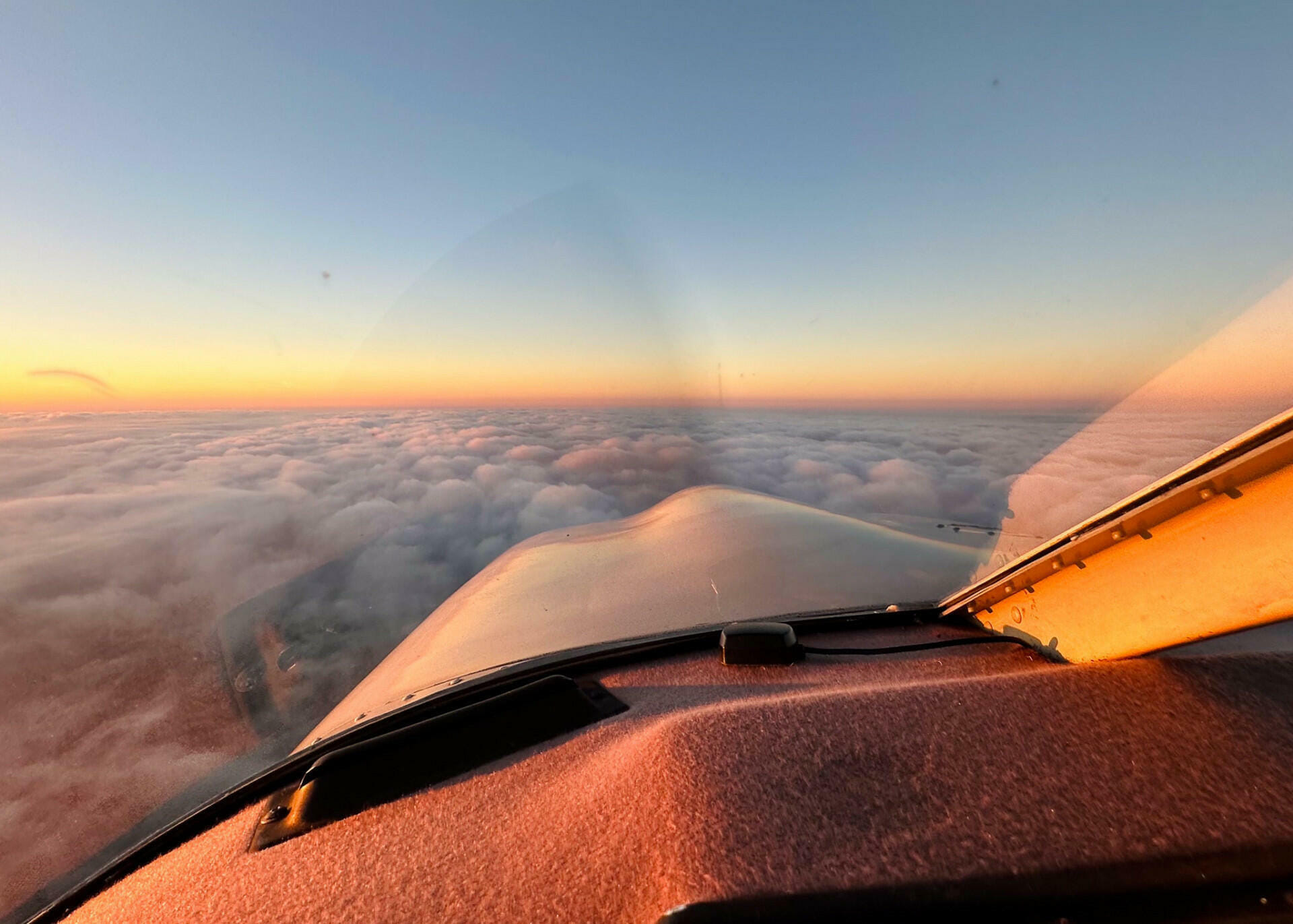 Blick aus dem Cockpit