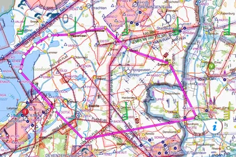 Die zu fliegende Route🛫