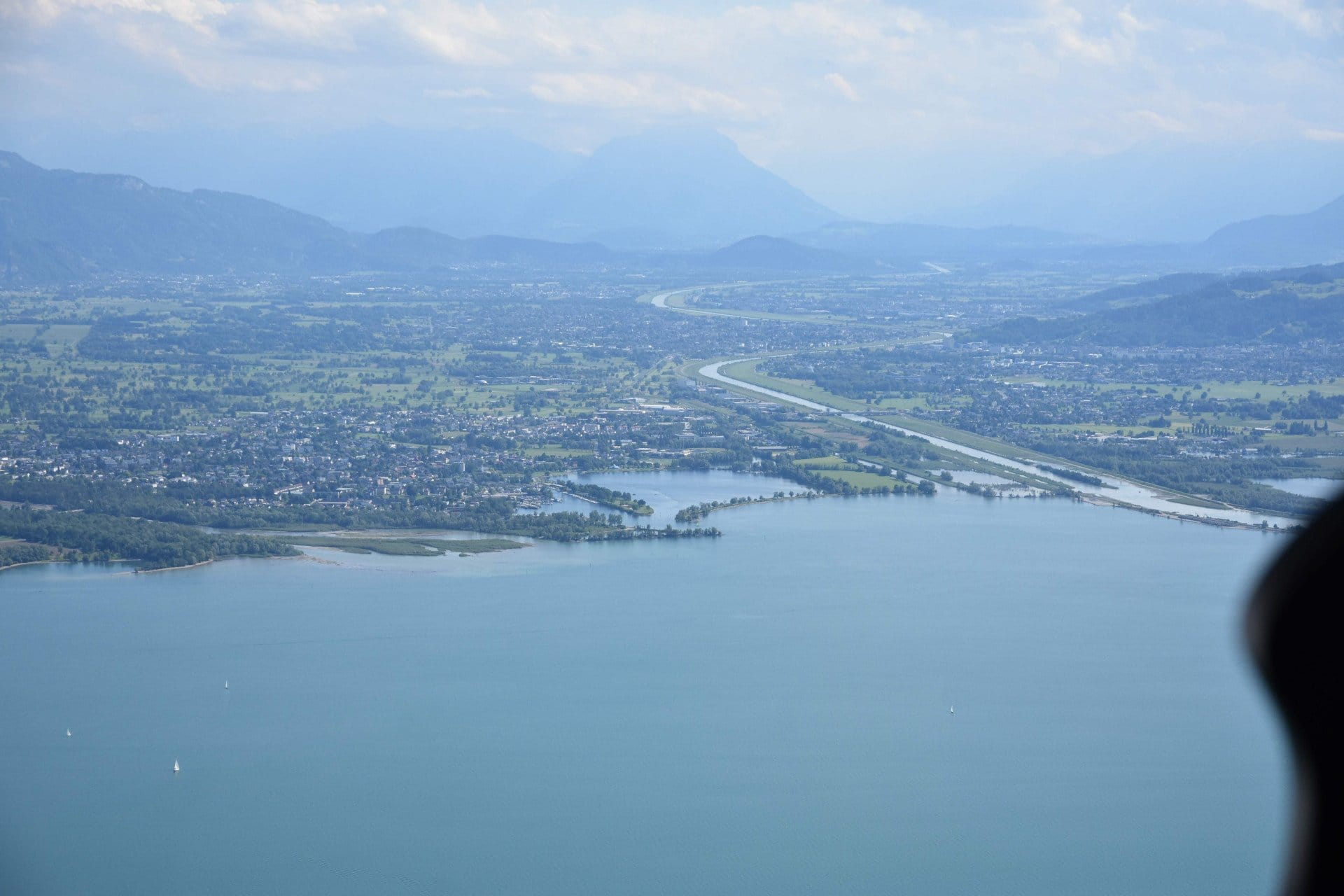 Flug von Leutkirch im Allgäu zum Bodensee sowie Oberschwaben