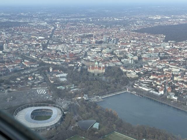 Das Rathaus von oben