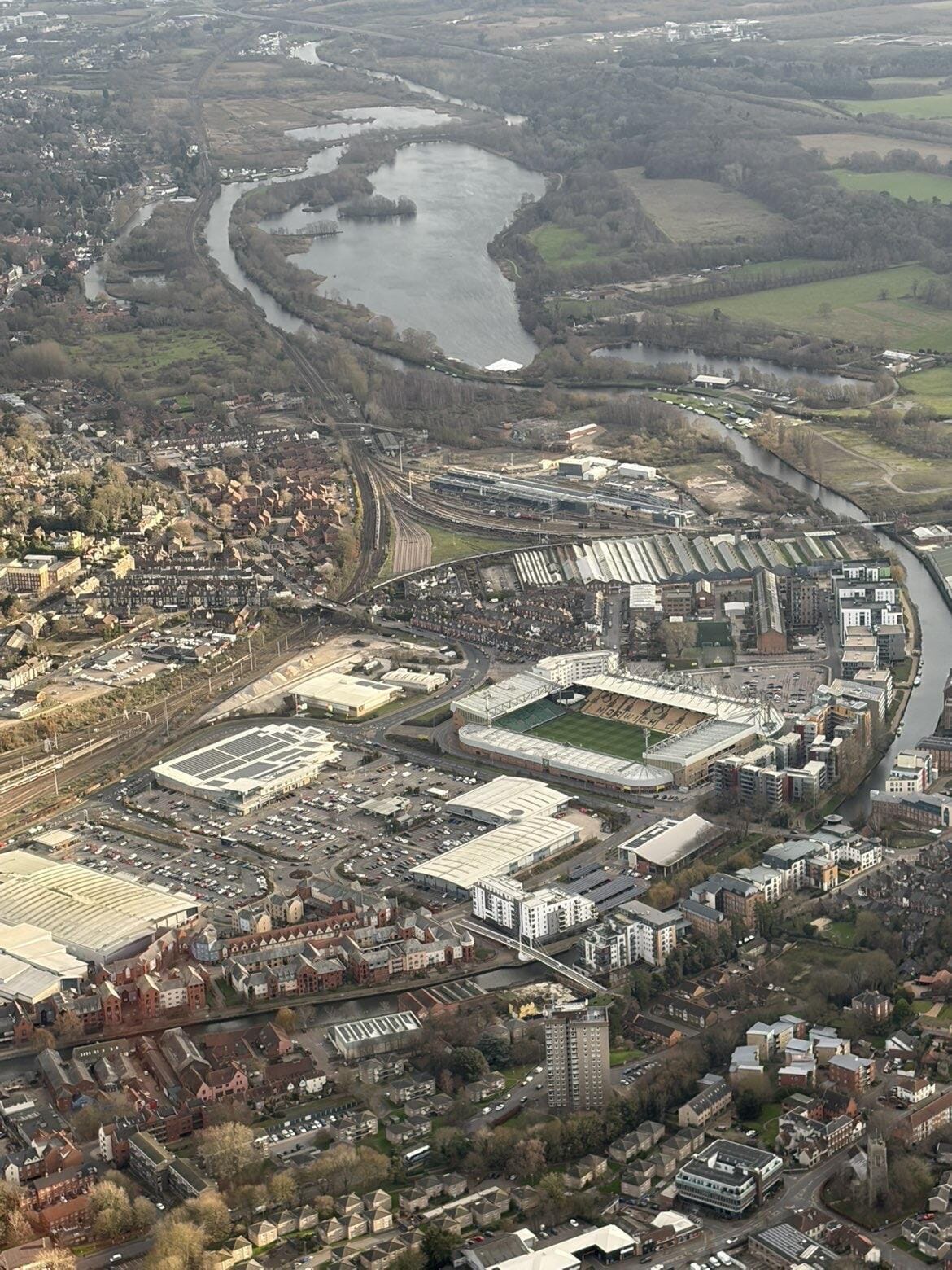 Two Hour Flight. Coast, Cities & Football Stadiums