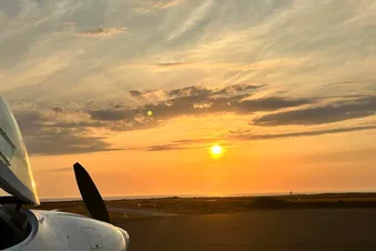 Coucher de soleil sur l’Île d’Yeu en avion🌅