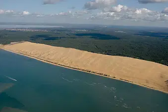 Survol du bassin d'Arcachon