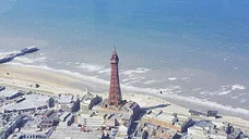 Sightseeing flight of Blackpool coast